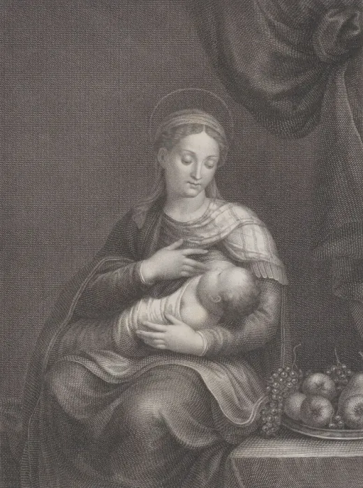 Framed Print : La Madonna del Latte, 1815. Creator: Raphael Morghen Framed Print : La Madonna del Latte, 1815. Creator: Raphael Morghen