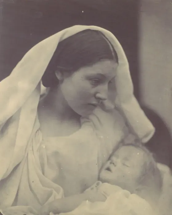 Framed Print : La Madonna Riposata, 1864. Creator: Julia Margaret Cameron Framed Print : La Madonna Riposata, 1864. Creator: Julia Margaret Cameron