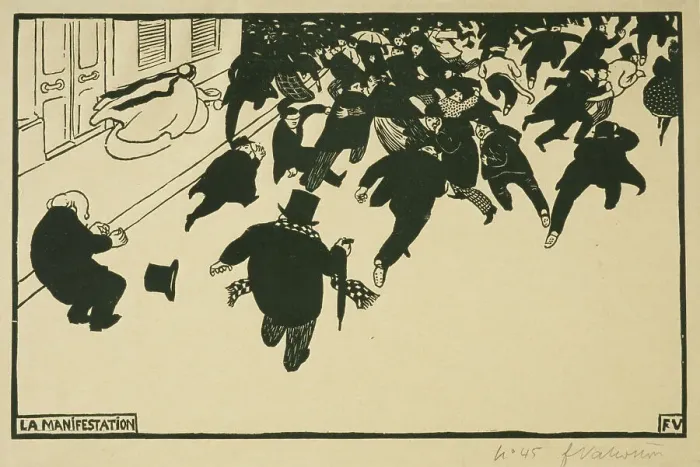 Framed Print : La Manifestation (The Uprising), 1893. Creator: Felix Vallotton Framed Print : La Manifestation (The Uprising), 1893. Creator: Felix Vallotton