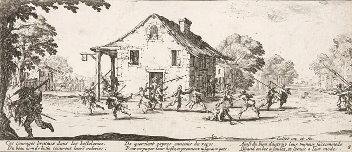 Framed Print : La Maraude (Marauding), 1633. Creator: Jacques Callot Framed Print : La Maraude (Marauding), 1633. Creator: Jacques Callot