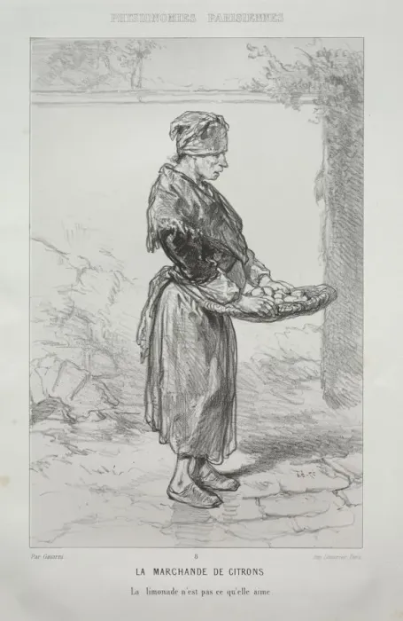 Framed Print : La Marchande de Citrons. Creator: Paul Gavarni (French, 1804-1866) Framed Print : La Marchande de Citrons. Creator: Paul Gavarni (French, 1804-1866)