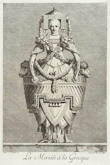 Framed Print : La Mariée à la Grecque, 1771. Creator: Bossi Framed Print : La Mariée à la Grecque, 1771. Creator: Bossi