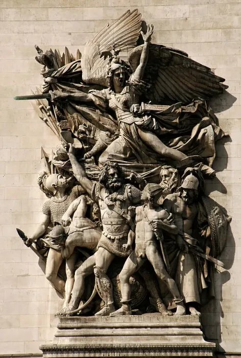 Framed Print : La Marseillaise personified on the Arc de Triomphe, Paris, France. Creator: Francois Rude Framed Print : La Marseillaise personified on the Arc de Triomphe, Paris, France. Creator: Francois Rude