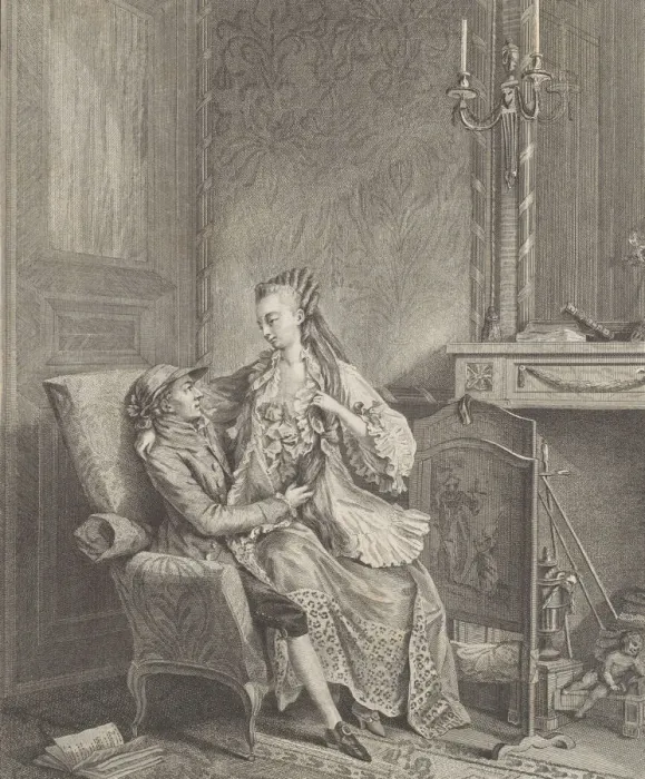 Framed Print : La Matinee (L heureuse Union), after 1789. Creator: Louis Bosse Framed Print : La Matinee (L heureuse Union), after 1789. Creator: Louis Bosse