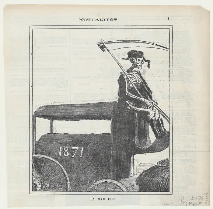 Framed Print : La Maudite!, 1872. Creator: Honore Daumier Framed Print : La Maudite!, 1872. Creator: Honore Daumier