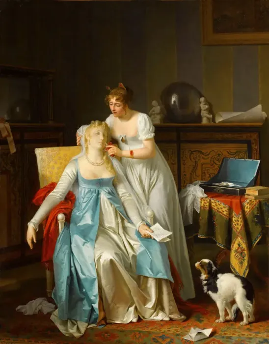 Framed Print : La mauvaise nouvelle (Bad News). Artist: Gerard, Marguerite (1761-1837) Framed Print : La mauvaise nouvelle (Bad News). Artist: Gerard, Marguerite (1761-1837)