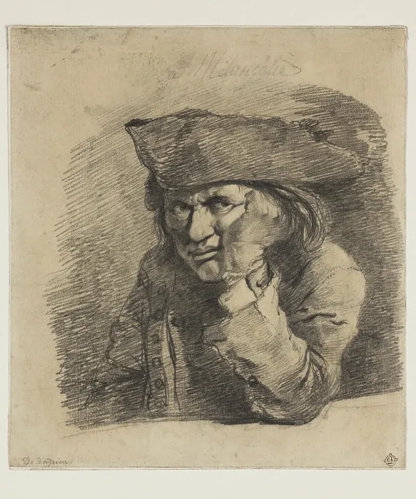 Framed Print : La Melancolie, between 1789 and 1810. Creator: Jean-Jacques de Boissieu Framed Print : La Melancolie, between 1789 and 1810. Creator: Jean-Jacques de Boissieu