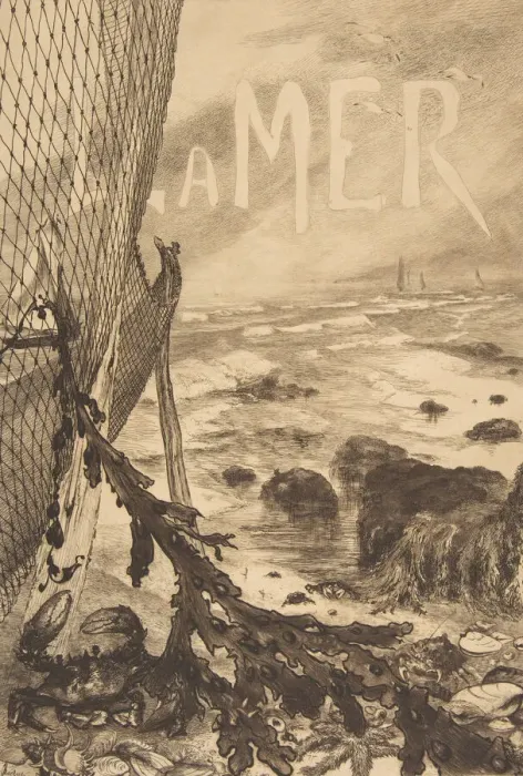 Framed Print : La Mer, 1850-1914. Creator: Felix Bracquemond Framed Print : La Mer, 1850-1914. Creator: Felix Bracquemond