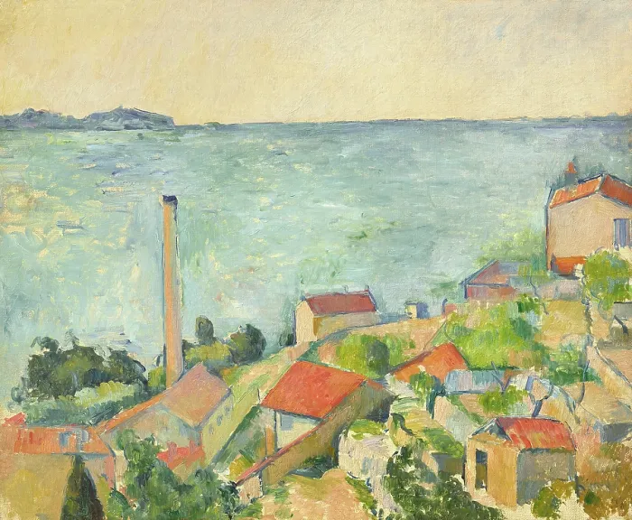 Framed Print : La Mer a l'Estaque (The Sea at l'Estaque), 1878-1879. Creator: Cezanne, Paul (1839-1906). La Mer a l'Estaque (The Sea at l'Estaque), 1878-1879 Framed Print : La Mer a l'Estaque (The Sea at l'Estaque), 1878-1879. Creator: Cezanne, Paul (1839-1906). La Mer a l'Estaque (The Sea at l'Estaque), 1878-1879