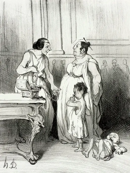 Framed Print : La Mère des Gracques, 1842. Creator: Honore Daumier Framed Print : La Mère des Gracques, 1842. Creator: Honore Daumier