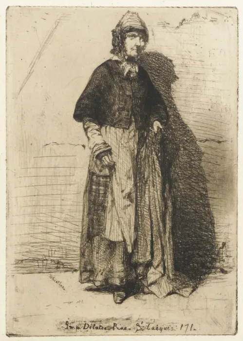 Framed Print : La Mere Gerard, 1858. Creator: James Abbott McNeill Whistler Framed Print : La Mere Gerard, 1858. Creator: James Abbott McNeill Whistler