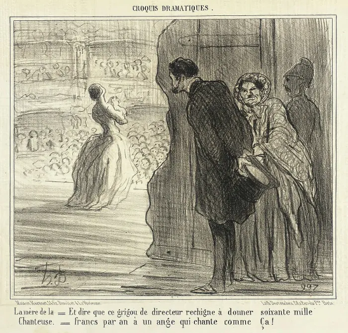 Framed Print : La mère de la chanteuse, 1856. Creator: Honore Daumier Framed Print : La mère de la chanteuse, 1856. Creator: Honore Daumier