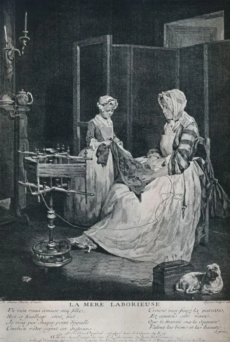 Framed Print : La Mere Laborieuse, 1740, (1916) Framed Print : La Mere Laborieuse, 1740, (1916)