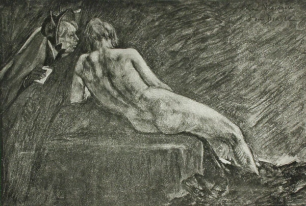 La Messagère du diable, between circa 1880 and circa 1885. Creator: Félicien Rops