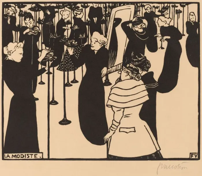 Framed Print : La Modiste (The Milliner), 1894. Creator: Felix Vallotton