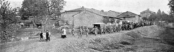 La mort de Brindejonc des Moulinais; Obseques militaires dans un village du front, 1916 Creator: Unknown