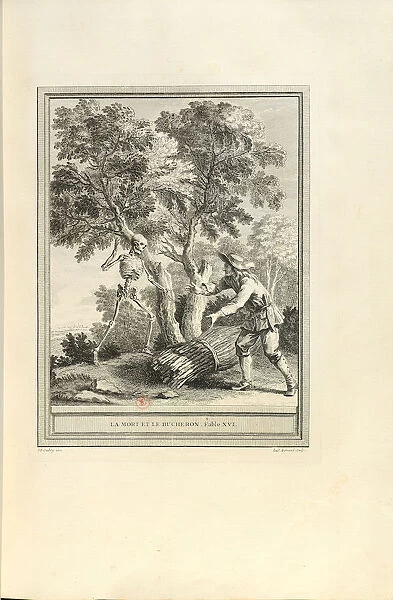 La mort et le bucheron (The Death and the Woodcutter), 1755. Creator: Oudry, Jean-Baptiste