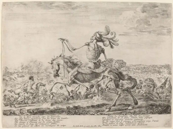 Framed Print : La Mort sur un champ de bataille [Death on a Battlefield], 1648