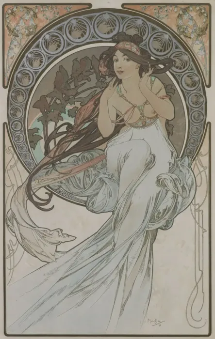 Framed Print : La Musica (From the series The Arts), 1898 Framed Print : La Musica (From the series The Arts), 1898