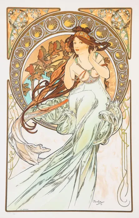 Framed Print : La Musica (From the series The Arts), 1898. Creator: Mucha, Alfons Marie (1860-1939) Framed Print : La Musica (From the series The Arts), 1898. Creator: Mucha, Alfons Marie (1860-1939)