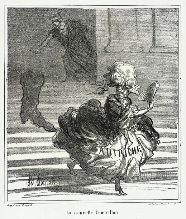 Framed Print : La nouvelle Cendrillon, 1866. Creator: Honore Daumier Framed Print : La nouvelle Cendrillon, 1866. Creator: Honore Daumier