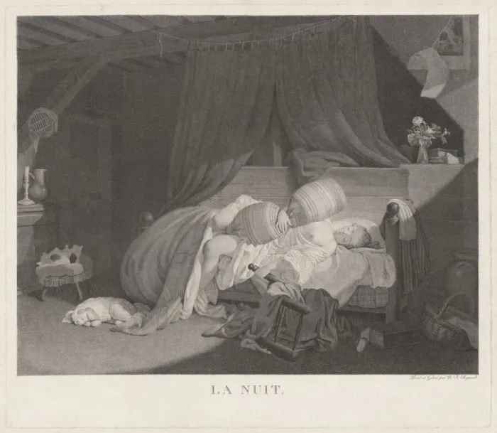 Framed Print : La Nuit (Night), 1780s. Creator: Nicolas-Francois Regnault Framed Print : La Nuit (Night), 1780s. Creator: Nicolas-Francois Regnault