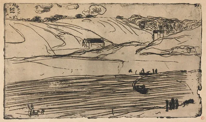 Framed Print : La Peche (Fishing), 1893. Creator: Armand Seguin