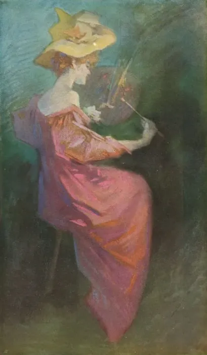 Framed Print : La Peinture, c1893. Artist: Jules Cheret Framed Print : La Peinture, c1893. Artist: Jules Cheret