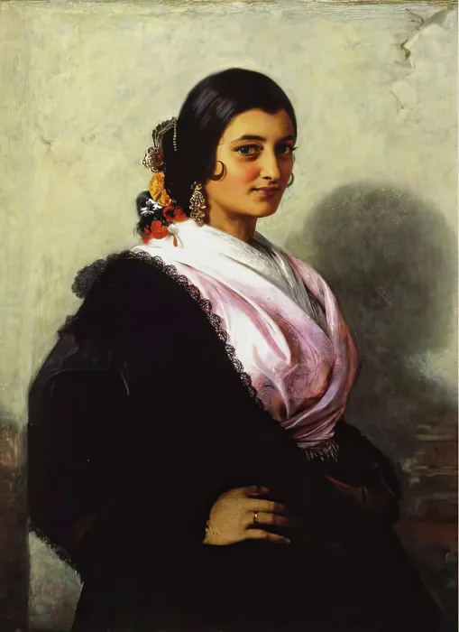 Framed Print : La Perla de Triana, 1852. Creator: John Phillip Framed Print : La Perla de Triana, 1852. Creator: John Phillip