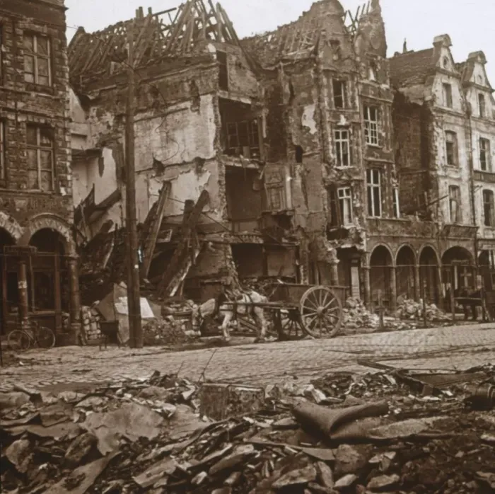 Framed Print : La Petite Place, Arras, northern France, c1914-c1918 Framed Print : La Petite Place, Arras, northern France, c1914-c1918