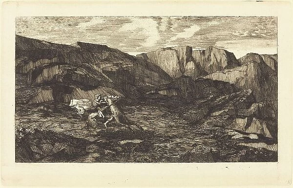 La Peur (Fear), 1865. Creator: Odilon Redon