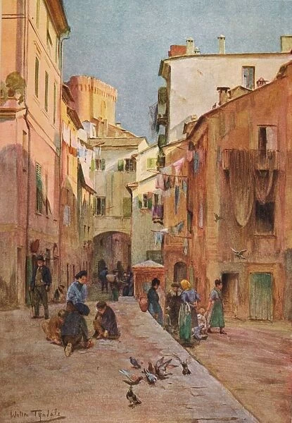 La Piazza, Sestri Levante, c1910, (1912). Artist: Walter Frederick Roofe Tyndale