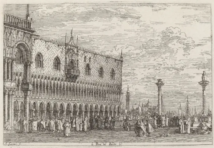 Framed Print : La Piera del Bando. V. c. 1735 / 1746. Creator: Canaletto Framed Print : La Piera del Bando. V. c. 1735 / 1746. Creator: Canaletto