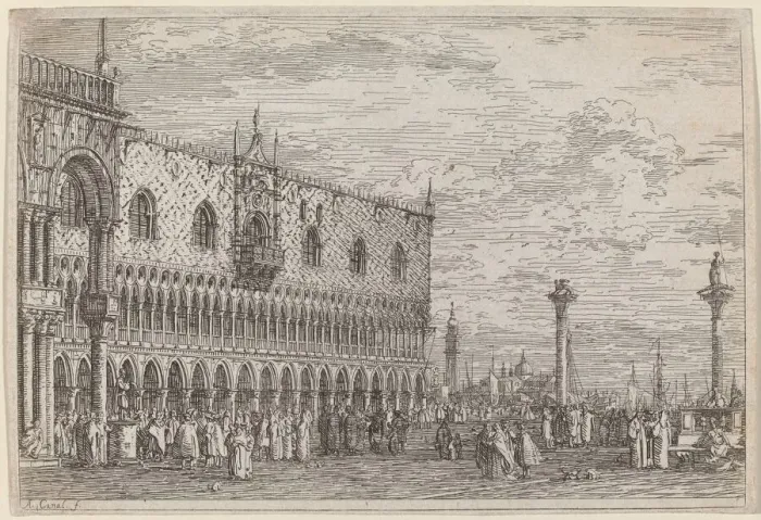 Framed Print : La Piera del Bando. V. c. 1735 / 1746. Creator: Canaletto Framed Print : La Piera del Bando. V. c. 1735 / 1746. Creator: Canaletto