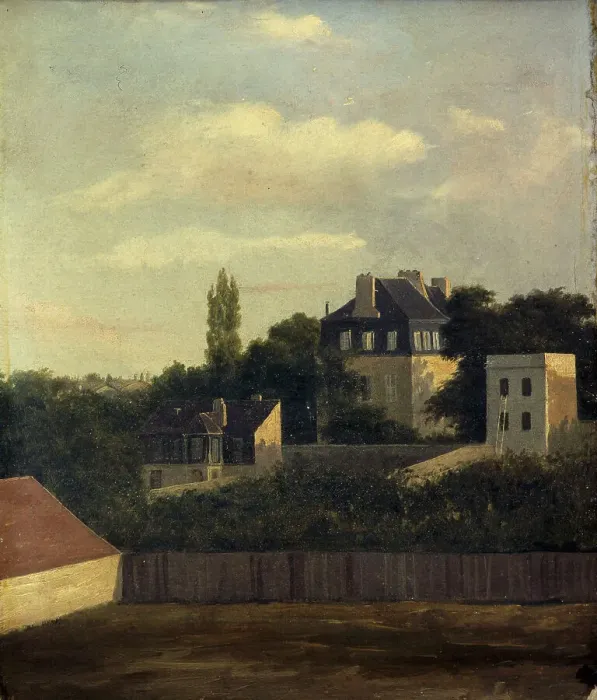 Framed Print : La place Bréda, vue de la rue La Bruyère (actuelle rue Henri-Monnier), en 1833, actuel 9ème... 1833 Creator: Georges Viard Framed Print : La place Bréda, vue de la rue La Bruyère (actuelle rue Henri-Monnier), en 1833, actuel 9ème... 1833 Creator: Georges Viard