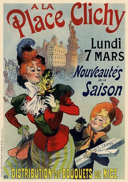A la Place Clichy (Poster), 1890s. Artist: Pean, Rene Louis (1875-1945)