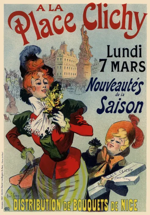 Framed Print : A la Place Clichy (Poster), 1890s. Artist: Pean, Rene Louis (1875-1945) Framed Print : A la Place Clichy (Poster), 1890s. Artist: Pean, Rene Louis (1875-1945)