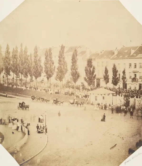 Framed Print : La place pendant les fetes de septembre, 1854-56. Creator Framed Print : La place pendant les fetes de septembre, 1854-56. Creator