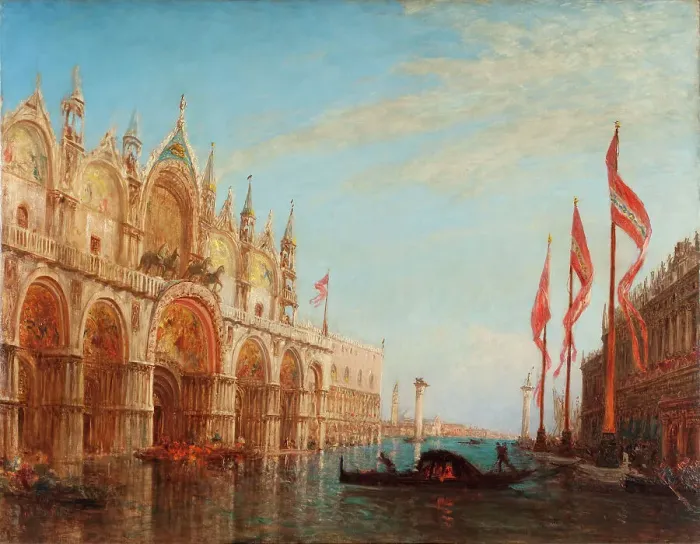 Framed Print : La place Saint-Marc, inondation de 1863, after 1863. Creator: Felix Francois Georges Philibert Ziem Framed Print : La place Saint-Marc, inondation de 1863, after 1863. Creator: Felix Francois Georges Philibert Ziem