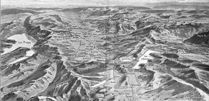 Framed Print : La plaine de Monastir et son Cadre de Montagnes, 1916. Creator: Unknown Framed Print : La plaine de Monastir et son Cadre de Montagnes, 1916. Creator: Unknown