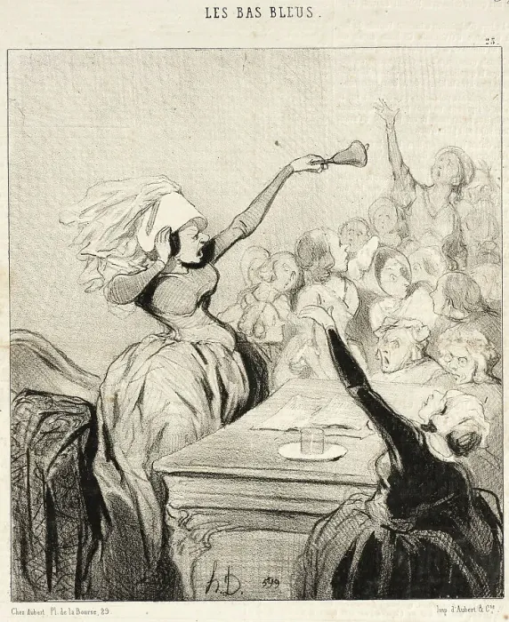 Framed Print : La Présidente criant à tue-tête: Mesdames!... 1844. Creator: Honore Daumier Framed Print : La Présidente criant à tue-tête: Mesdames!... 1844. Creator: Honore Daumier