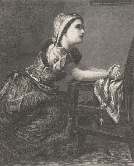 Framed Print : La Priere (The Prayer), from Illustrated London News, March 2, 1867 Framed Print : La Priere (The Prayer), from Illustrated London News, March 2, 1867