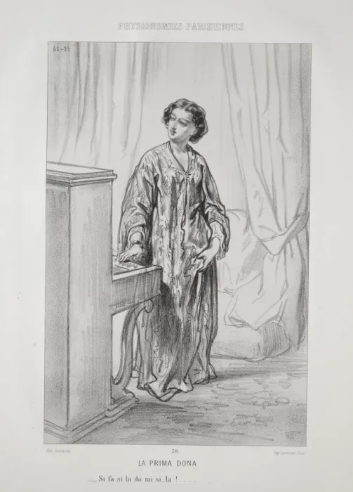 Framed Print : La Prima Dona. Creator: Paul Gavarni (French, 1804-1866) Framed Print : La Prima Dona. Creator: Paul Gavarni (French, 1804-1866)