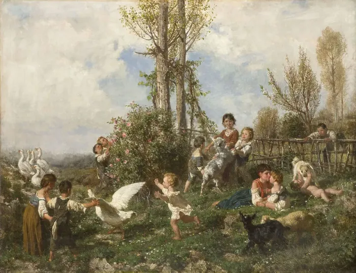 Framed Print : La primavera (Spring), 1868. Creator: Palizzi; Filippo (1818-1899) Framed Print : La primavera (Spring), 1868. Creator: Palizzi; Filippo (1818-1899)