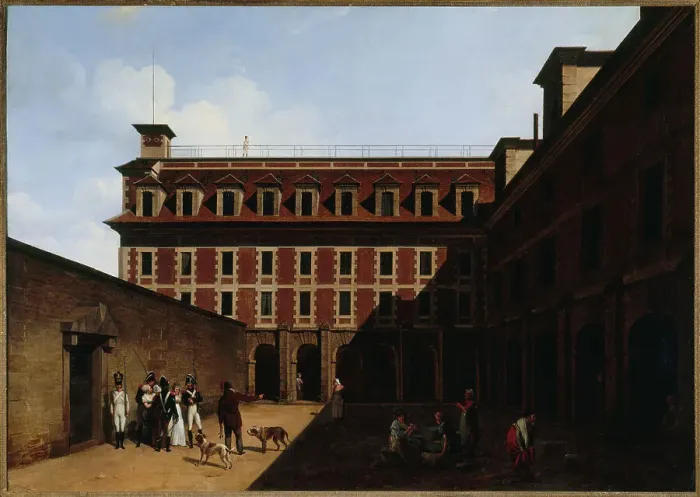 Framed Print : La prison des Madelonnettes, rue des Fontaines, c1810. Creator: Louis Leopold Boilly Framed Print : La prison des Madelonnettes, rue des Fontaines, c1810. Creator: Louis Leopold Boilly