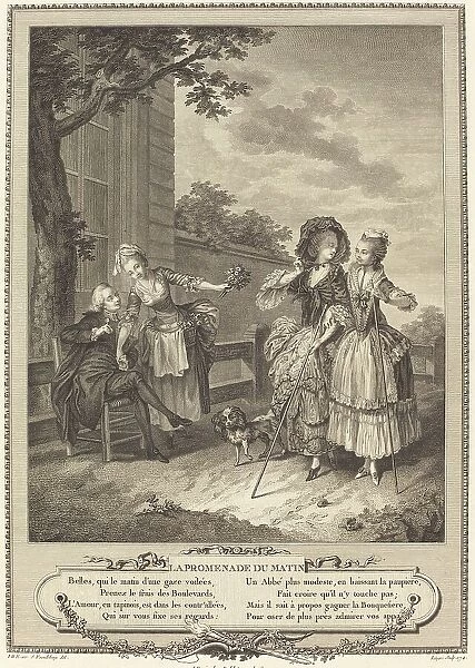 La promenade du matin, 1774. Creator: Charles Louis Lingée