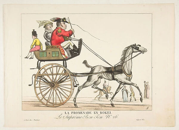 La Promenade en Bokei;Le Supreme Bon-Ton No. 26, 1816