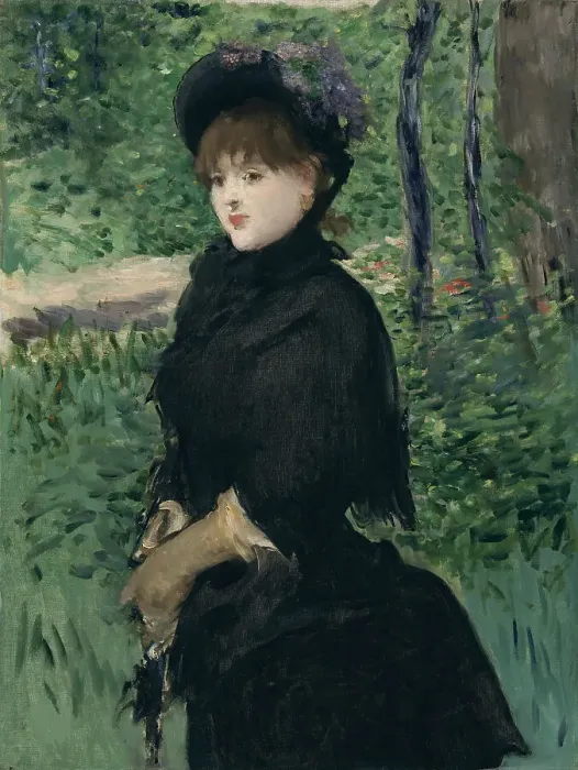 Framed Print : La Promenade (Madame Gamby), 1880. Creator: Manet, Édouard (1832-1883) Framed Print : La Promenade (Madame Gamby), 1880. Creator: Manet, Édouard (1832-1883)