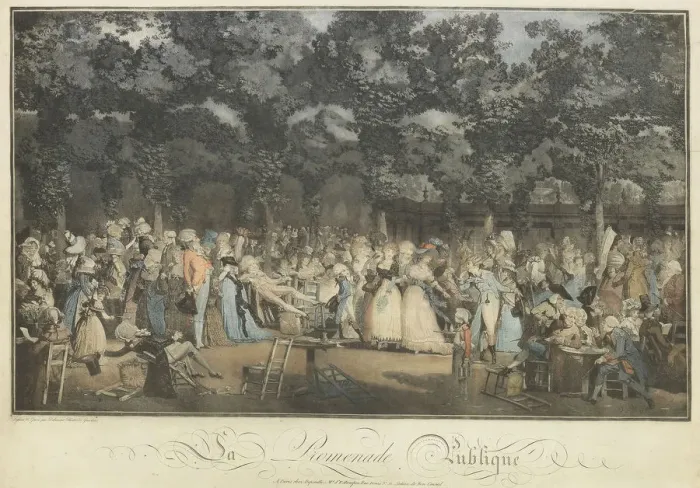 Framed Print : La promenade publique, 1792. Creator: Debucourt, Philibert-Louis (1755-1832) Framed Print : La promenade publique, 1792. Creator: Debucourt, Philibert-Louis (1755-1832)