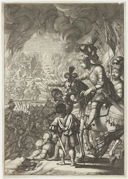 Framed Print : La Pucelle ou la France délivrée'. Plate 12, 1656. Creator: Abraham Bosse Framed Print : La Pucelle ou la France délivrée'. Plate 12, 1656. Creator: Abraham Bosse